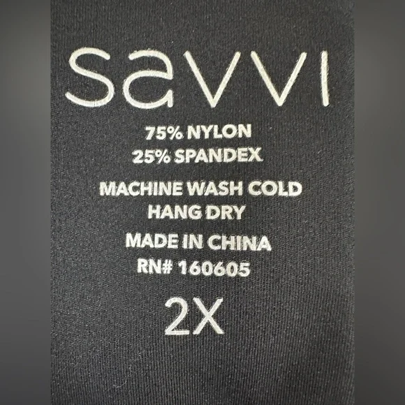 Savvi Active High Waist Seamless Full Length Leggings, NWOT, 2X - Picture 7 of 7